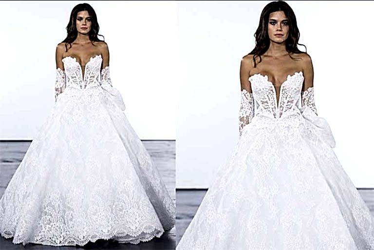 STRAPLEZ YAKA GELİNLİK